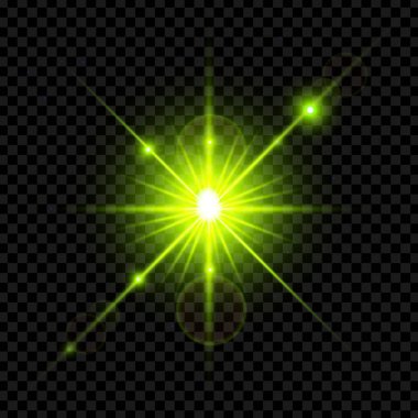 Şeffaf arkaplanda parlak yıldızlar