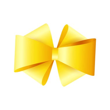 Altın hediye şerit yay üzerinde izole beyaz arka plan