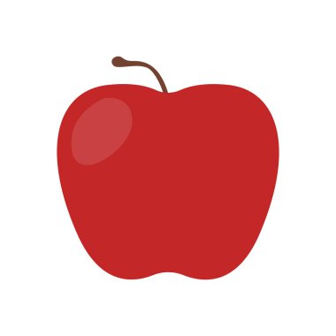 vektör elma ikonu izole edilmiş beyaz arkaplan