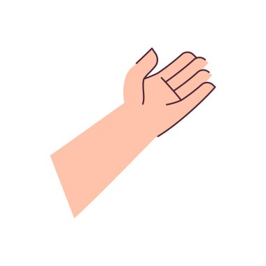 Beyaz arka planda vektör el ele tutuşması