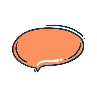 Vektör konuşma balonu düz tasarımı izole edilmiş beyaz arkaplan