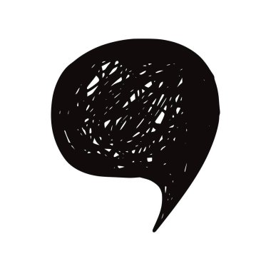 Vektör el çizimi konuşma balonu tasarım şablonu