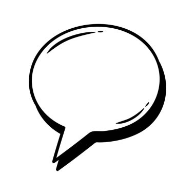 Vektör konuşma balonu düz tasarımı izole edilmiş beyaz arkaplan