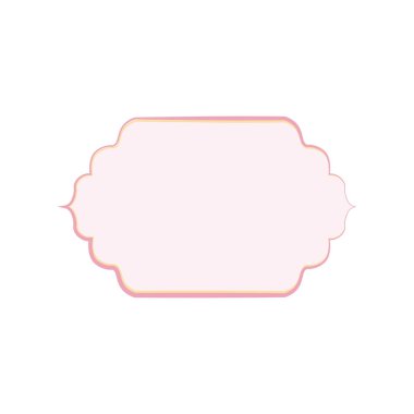 vektör boş vintage biçim düğün etiketi