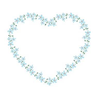 Taşıyıcı el çizilmiş düz tasarım kalpler sınır ve çerçeve