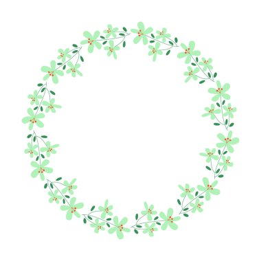 vektör el çizimi bahar çiçeği çerçeve kavramı