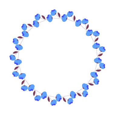 vektör el çizimi bahar çiçeği çerçeve kavramı