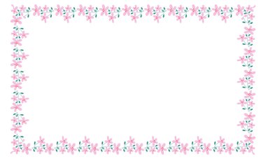 vektör el çizimi bahar çiçeği çerçeve kavramı