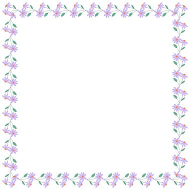 vektör el çizimi bahar çiçeği çerçeve kavramı