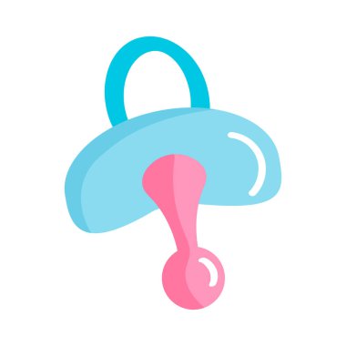 bebek partisi emziği beyaz arka planda izole edilmiş.