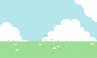 Vektör çiçek bahar manzarası konsepti