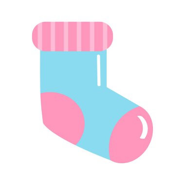 Beyaz arkaplanda vektör çorap çoklu renk aksesuarı