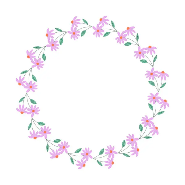 Vector Hand Drawn Spring Floral Frame Concept — Stockový vektor