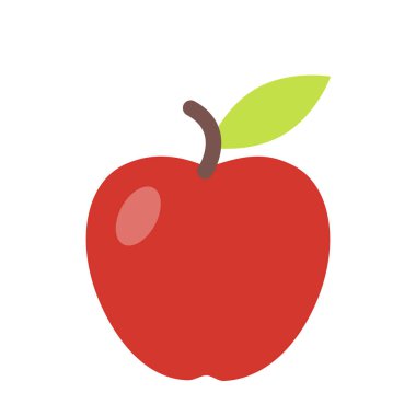 vektör elma ikonu izole edilmiş beyaz arkaplan
