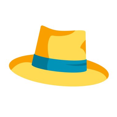 Beyaz arkaplanda vektör turist şapkası aksesuarı