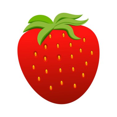 vektör çilek taze meyve simgesi izole