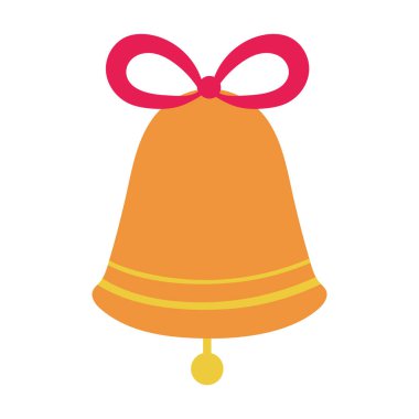 Beyaz arkaplanda vektör noel çan tasarımı