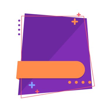 Beyaz arkaplanda vektör düz origami pankartı