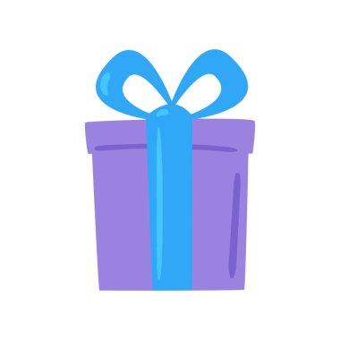 Beyaz arkaplanda renkli hediye kutusu vektör çizimi