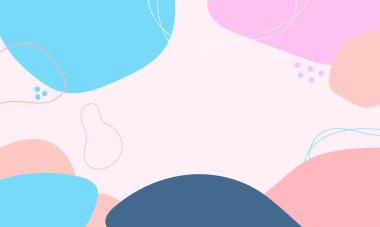  El çizimi düz tasarım soyut karalama arkaplanı