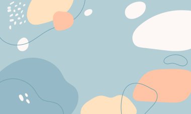 El çizimi düz tasarım soyut karalama arkaplanı