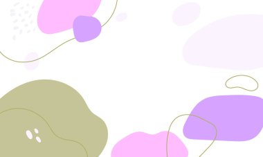 El çizimi düz tasarım soyut karalama arkaplanı