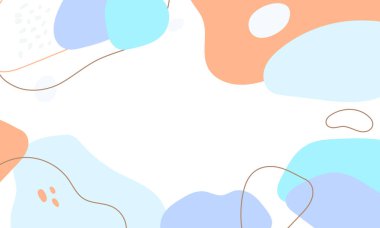 El çizimi düz tasarım soyut karalama arkaplanı