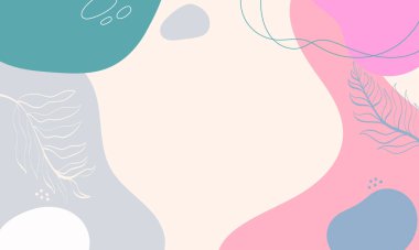 El çizimi düz tasarım soyut karalama arkaplanı