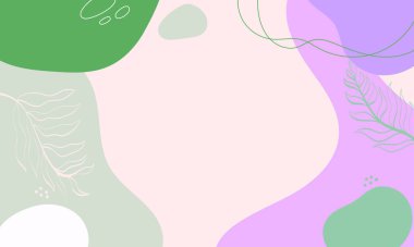 El çizimi düz tasarım soyut karalama arkaplanı