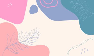 El çizimi düz tasarım soyut karalama arkaplanı