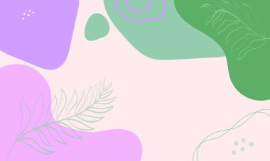 El çizimi düz tasarım soyut karalama arkaplanı