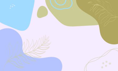 El çizimi düz tasarım soyut karalama arkaplanı