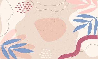 El çizimi düz tasarım soyut karalama arkaplanı