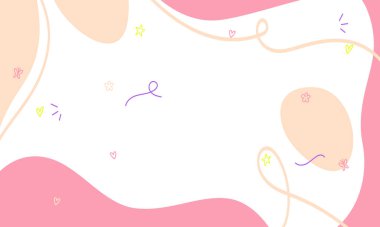 El çizimi düz tasarım soyut karalama arkaplanı