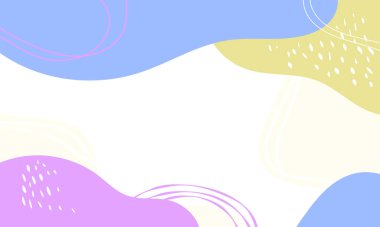 El çizimi düz tasarım soyut karalama arkaplanı