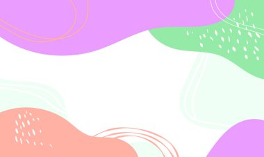 El çizimi düz tasarım soyut karalama arkaplanı