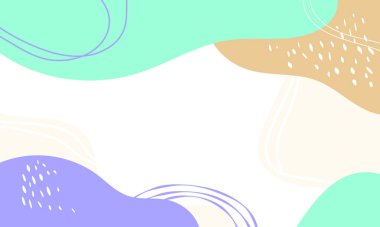 El çizimi düz tasarım soyut karalama arkaplanı