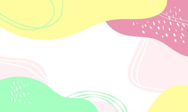 El çizimi düz tasarım soyut karalama arkaplanı