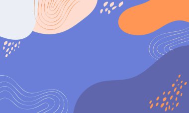 El çizimi düz tasarım soyut karalama arkaplanı