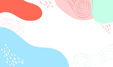 El çizimi düz tasarım soyut karalama arkaplanı