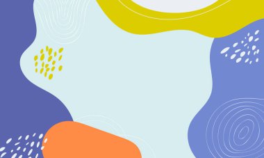 60 El çizilmiş düz tasarım soyut karalama arkaplanı