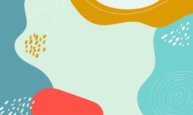 61 El çizilmiş düz tasarım soyut karalama arkaplanı