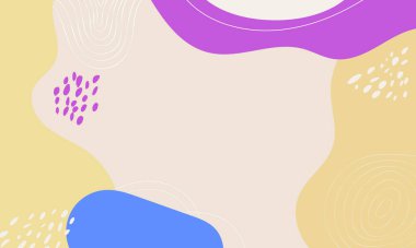 63 El çizilmiş düz tasarım soyut karalama arkaplanı