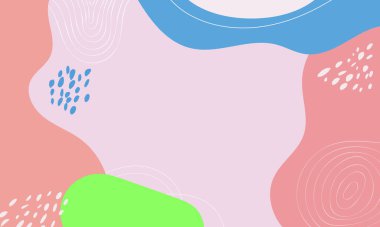 64 El çizilmiş düz tasarım soyut karalama arkaplanı