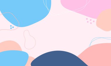 66 El çizilmiş düz tasarım soyut karalama arkaplanı