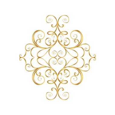 Altın barok element vektörünü zenginleştirir