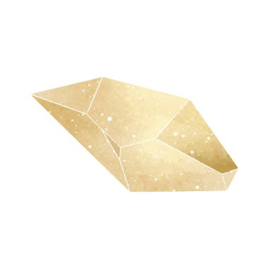 Beyaz arkaplanda vektör suluboya kristali