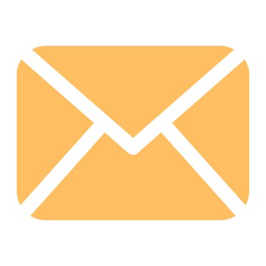 Beyaz arkaplanda vektör e- posta işareti çizimi