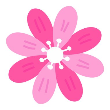 Beyaz arkaplanda el çizimi bahar çiçeği