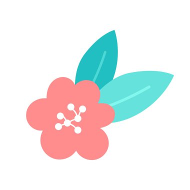 Vektör el beyaz üzerine bahar çiçeği çerçevesi çizdi